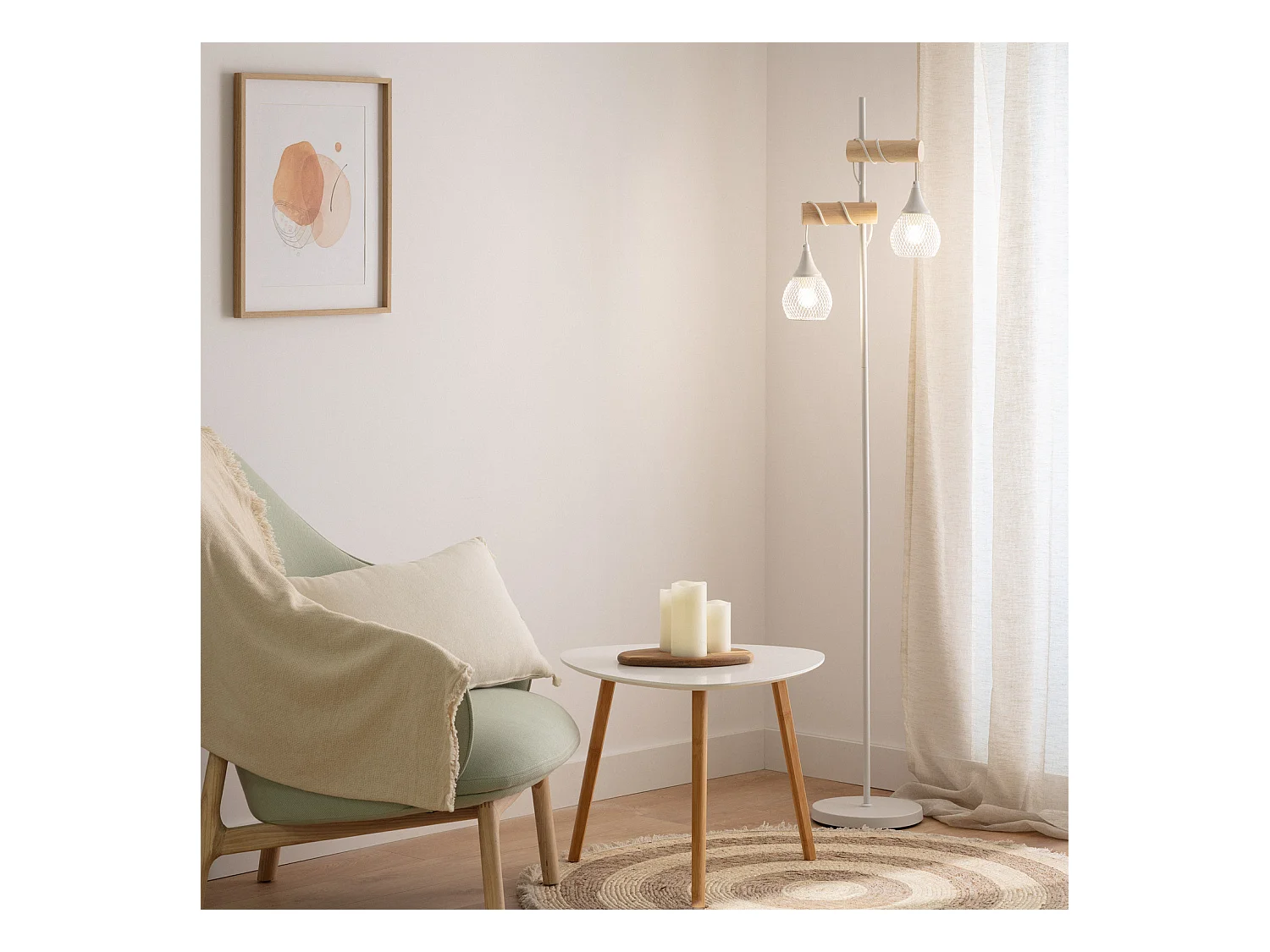 Lampada da Terra Monah Wi-Fi con Regolatore Nero