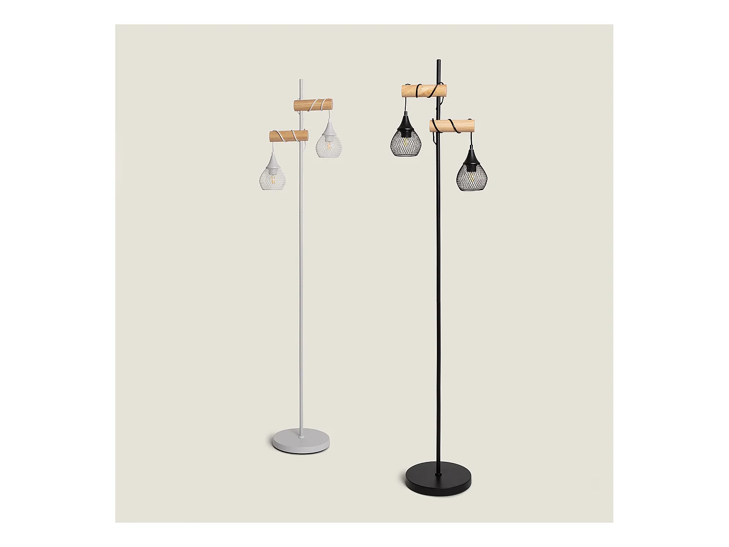 Lampada da Terra Monah Wi-Fi con Regolatore Nero