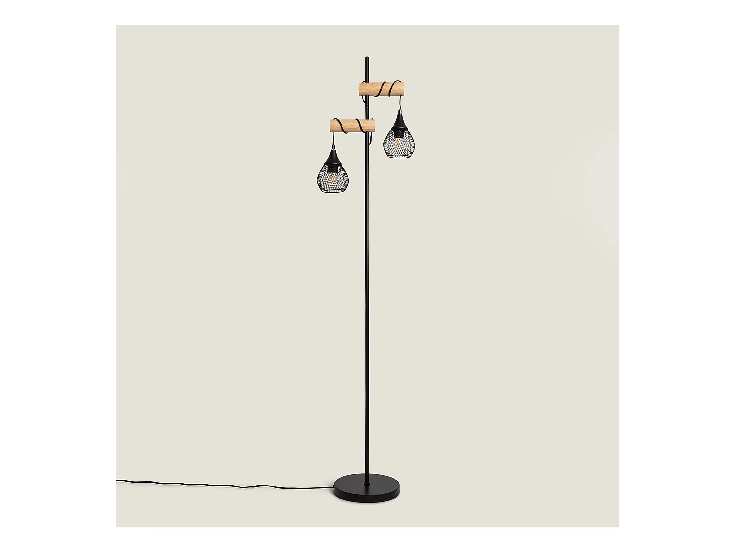 Lampada da Terra Monah Wi-Fi con Regolatore Nero