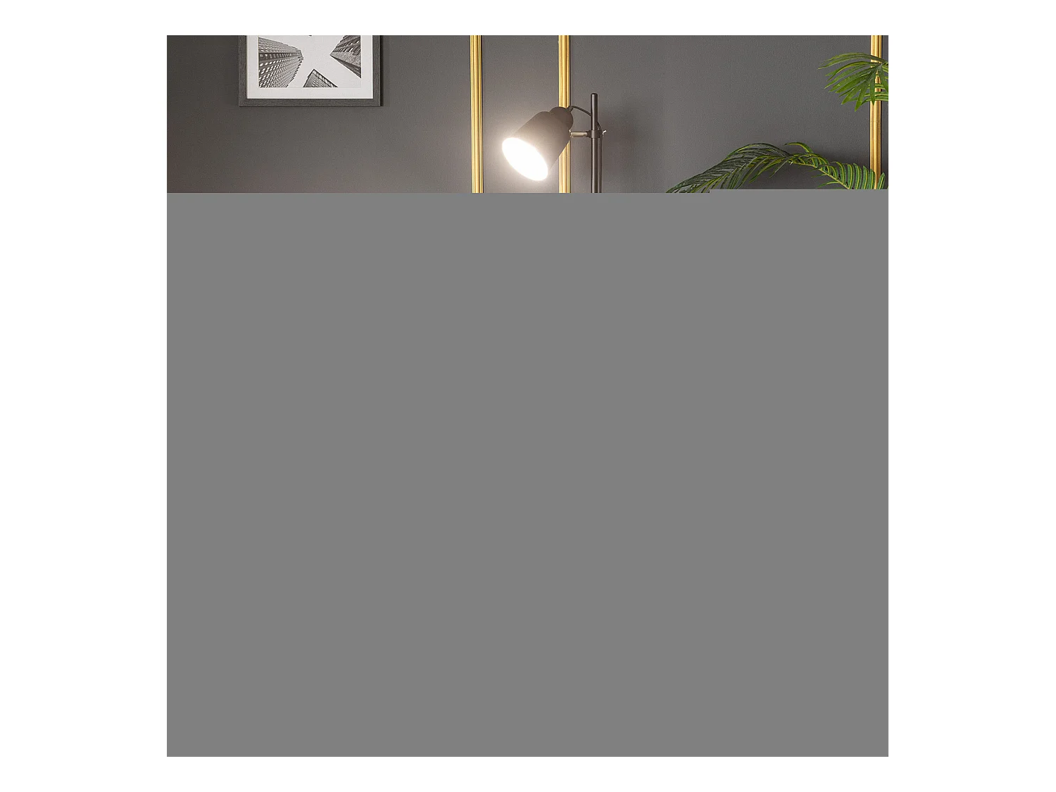 Lámpara de Pie de Metal Ulux Negro