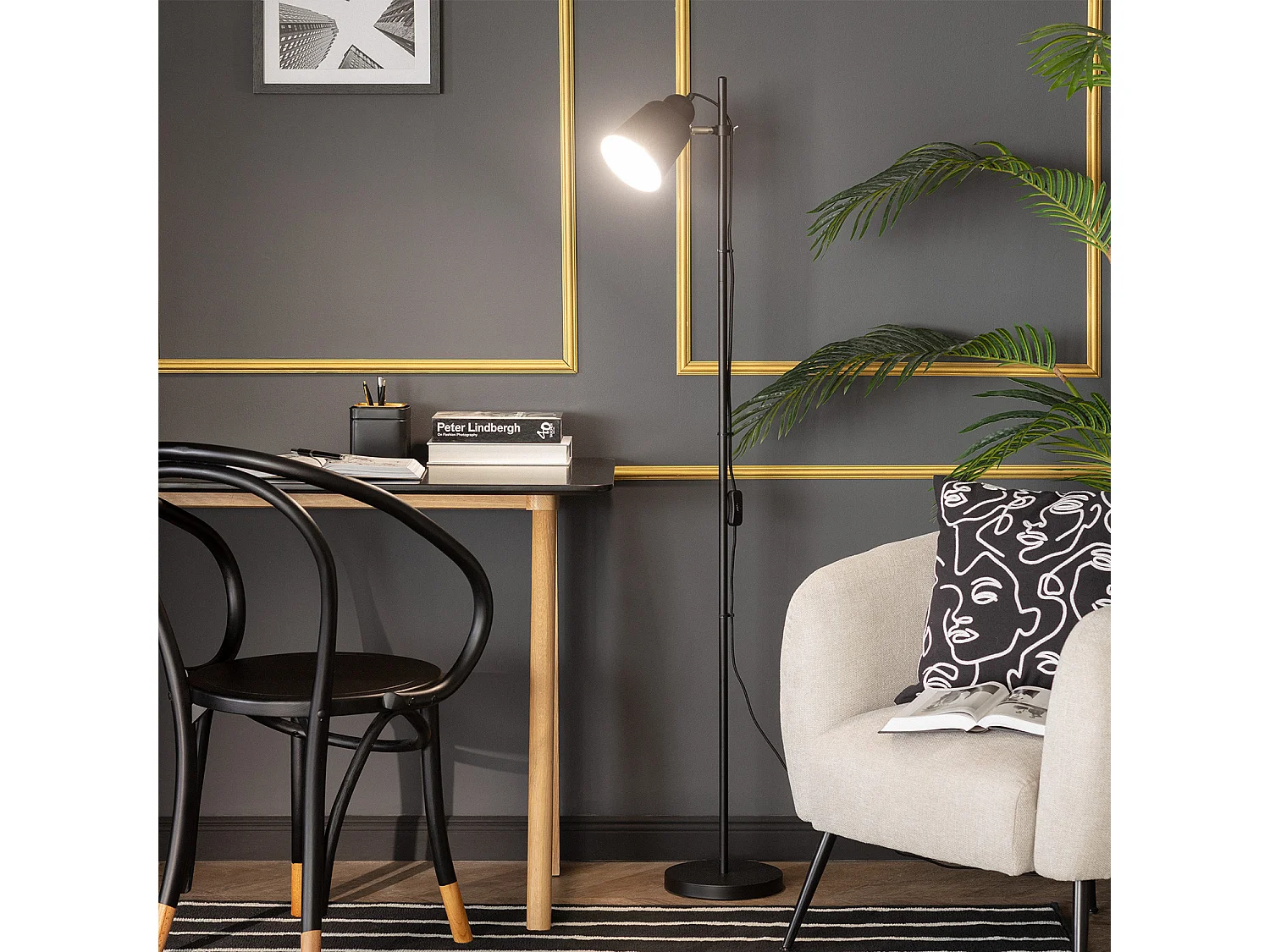 Lampadaire Métal Ulux Noir