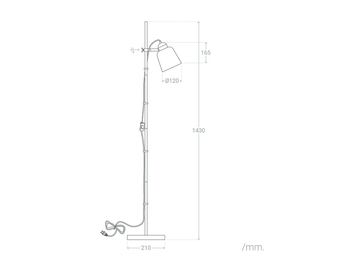 Lampadaire Métal Ulux Noir