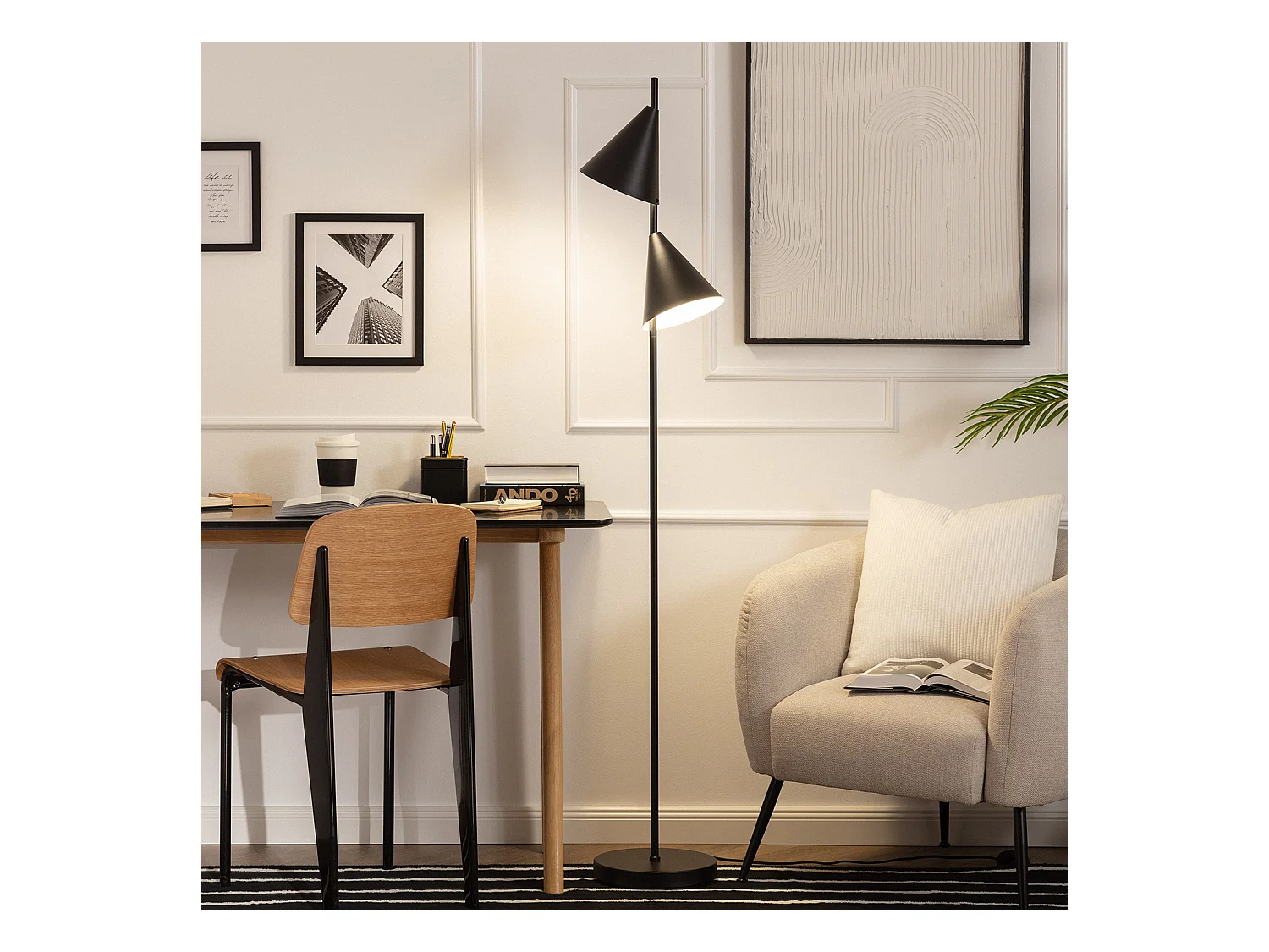 Lampadaire Whirlwind Noir