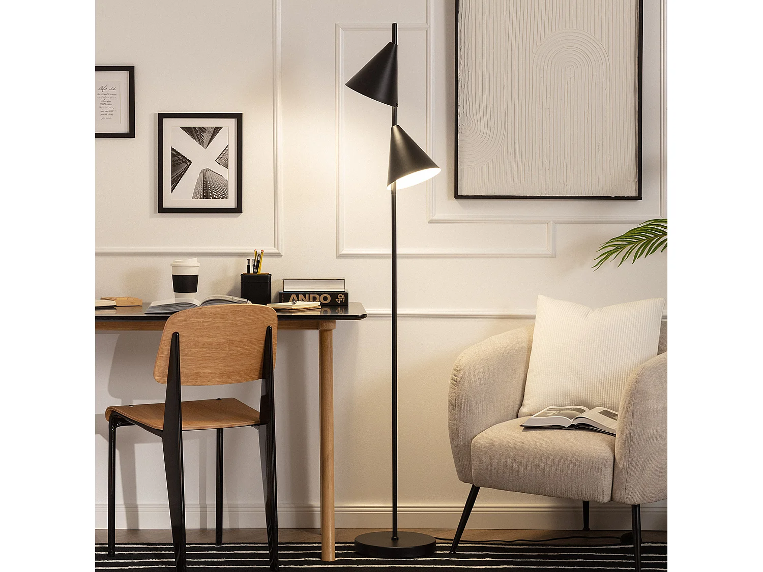 Lampadaire Whirlwind Noir