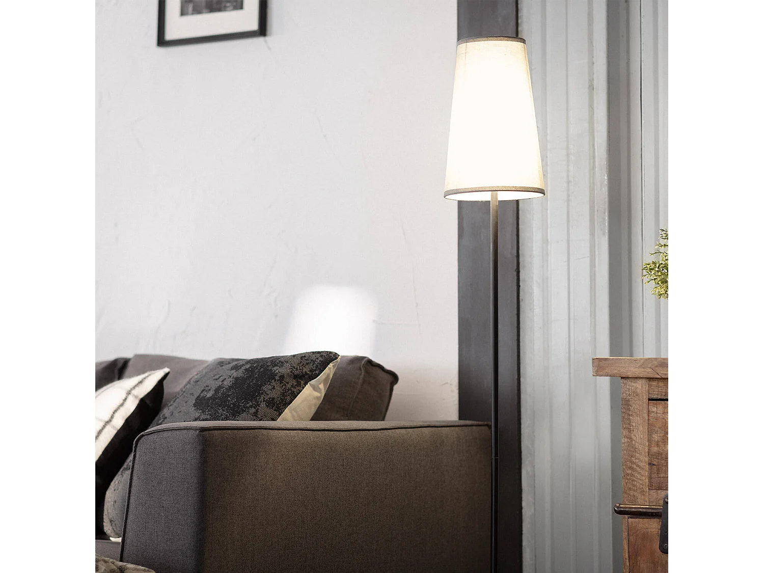 Lampadaire Ciment et Fer Betonas Gris