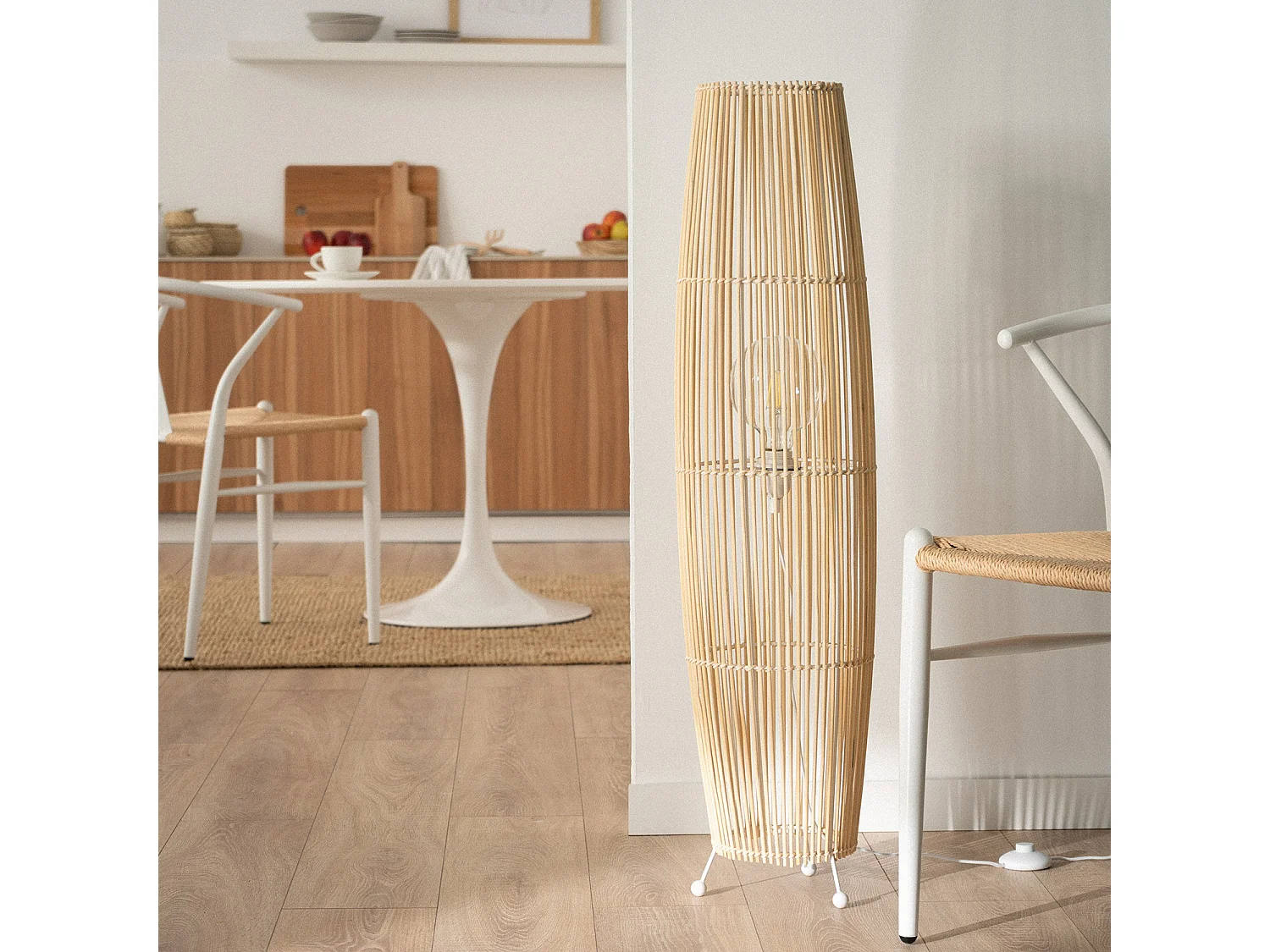 Lampadaire Bambou Komu Naturel