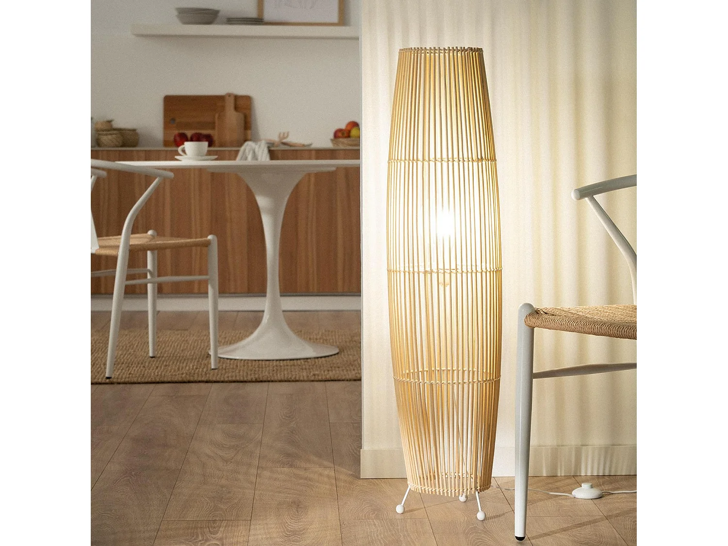 Lampadaire Bambou Komu Naturel