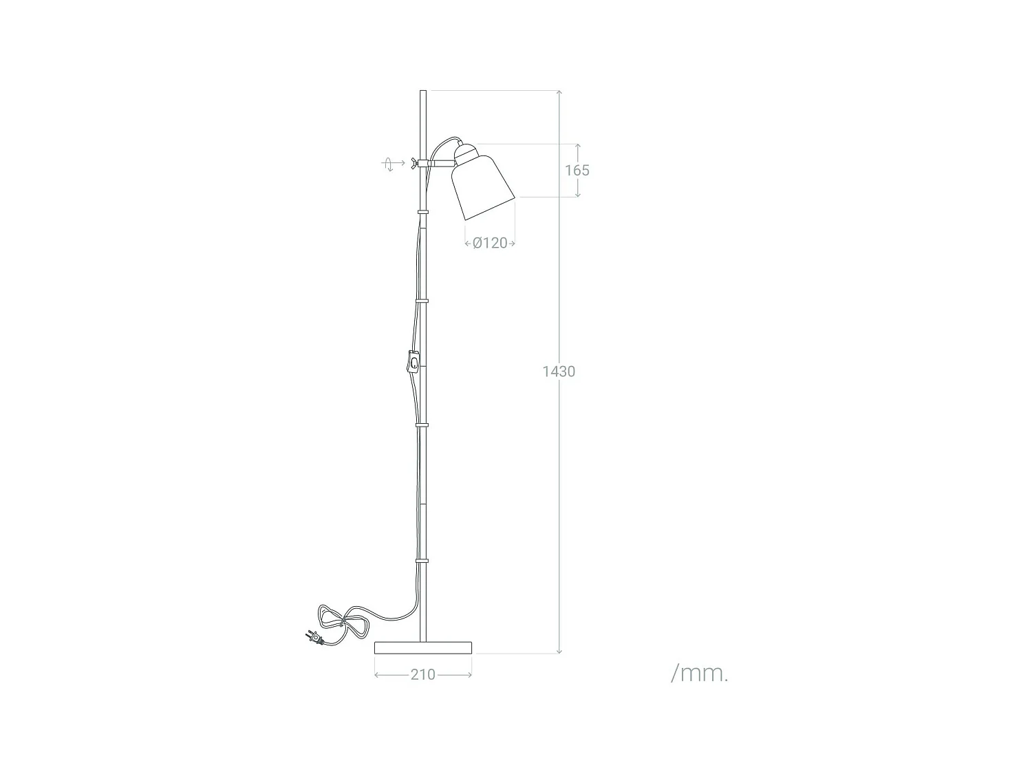 Lampadaire Métal Ulux Camel