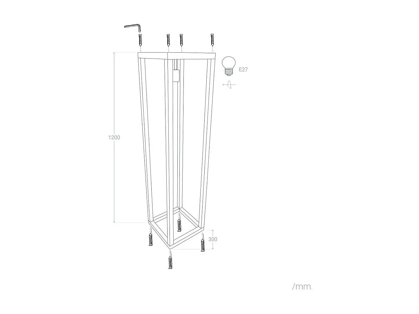 Lampadaire Bois Coba Naturel