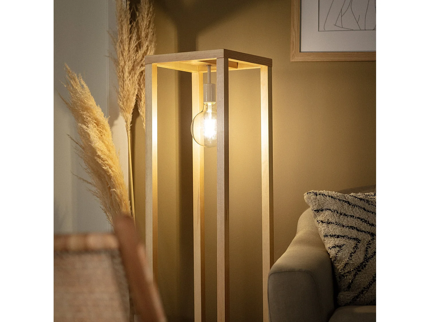 Lampadaire Bois Coba Naturel