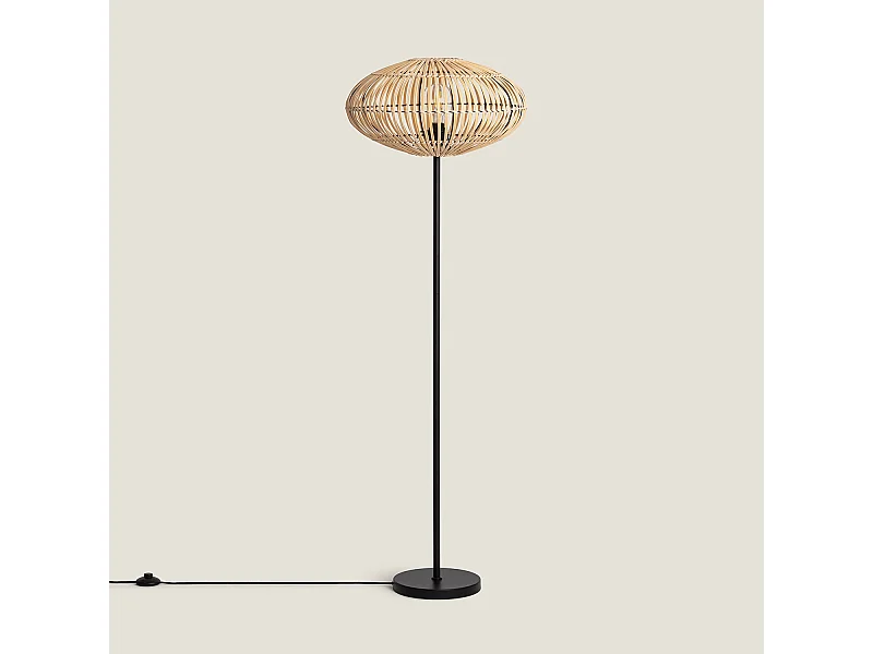 TechBrey Lámpara de Pie Bambu Atamach