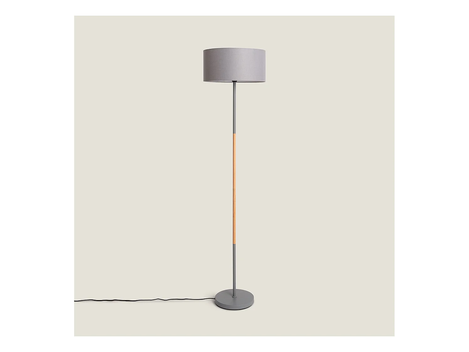 Lámpara de Pie de Metal Wifi con Regulador Silinda Gris