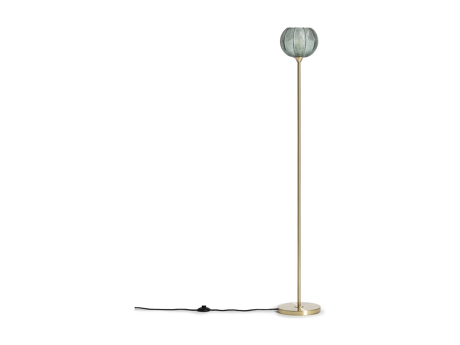 Lámpara de Pie Metal y Cristal Klimt Verde
