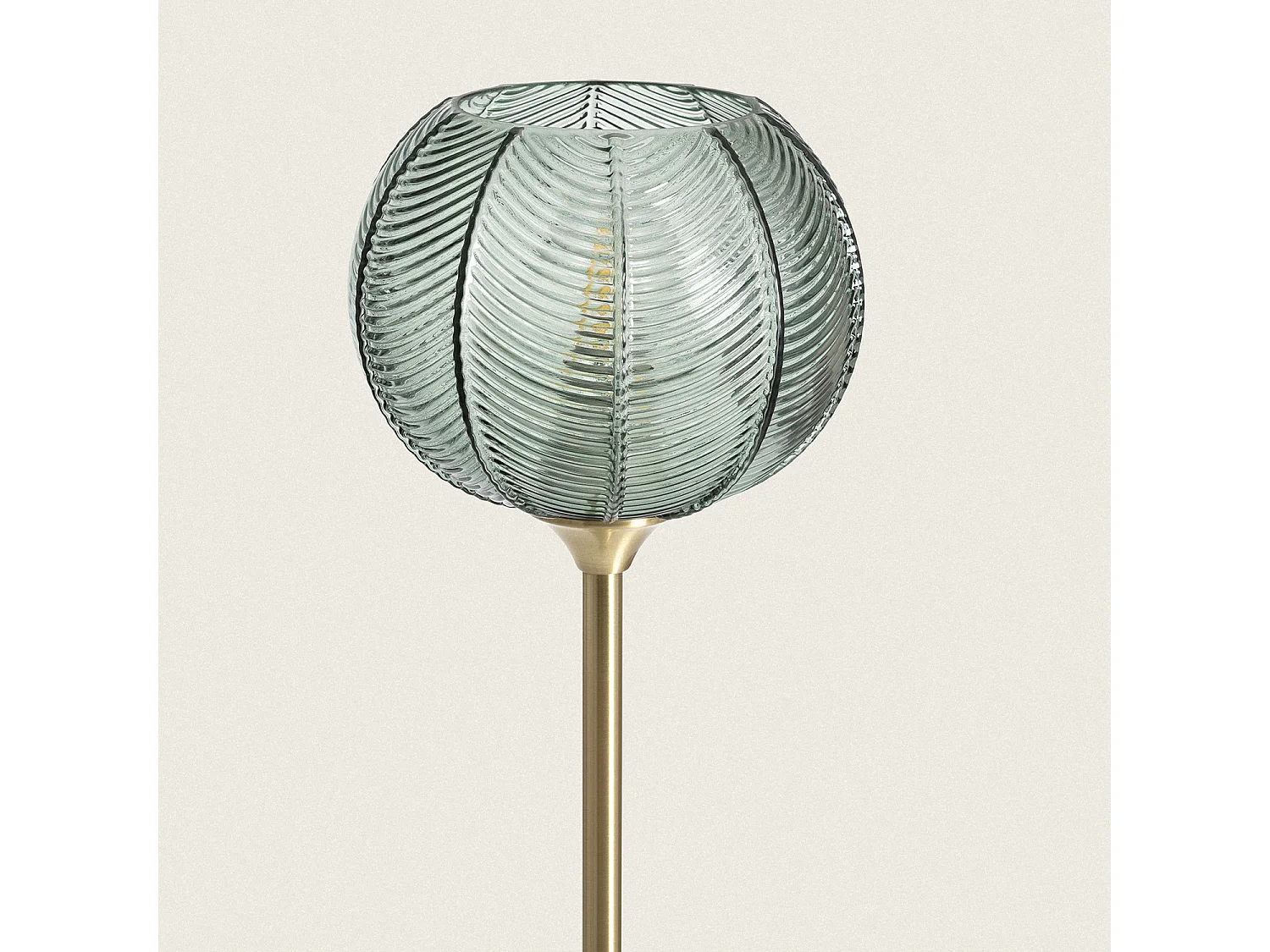Lámpara de Pie Metal y Cristal Klimt Verde