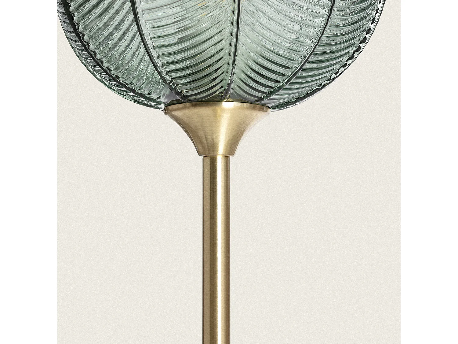 Lámpara de Pie Metal y Cristal Klimt Verde
