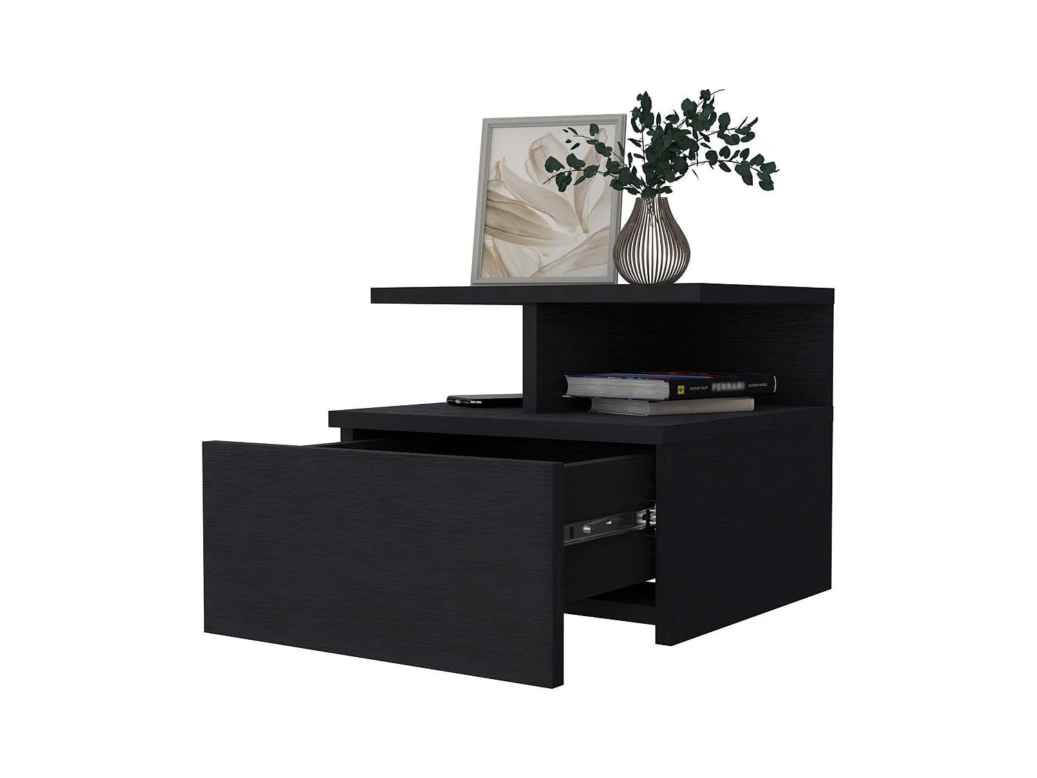 Comodino Eter con due cassetti , 50.54 cm X 39.87 cm X 37.33 cm , Bianco