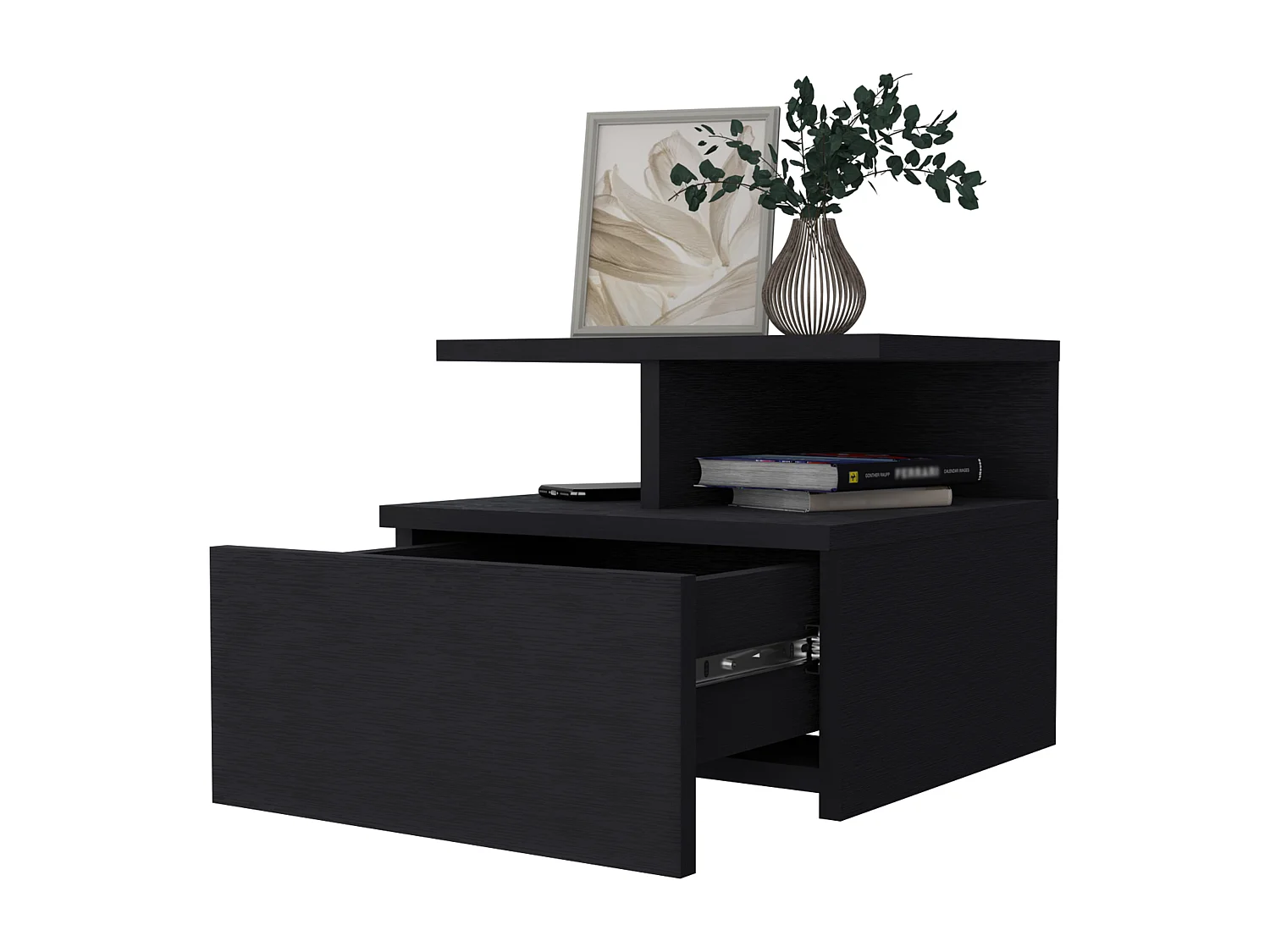 Comodino Eter con due cassetti , 50.54 cm X 39.87 cm X 37.33 cm , Bianco