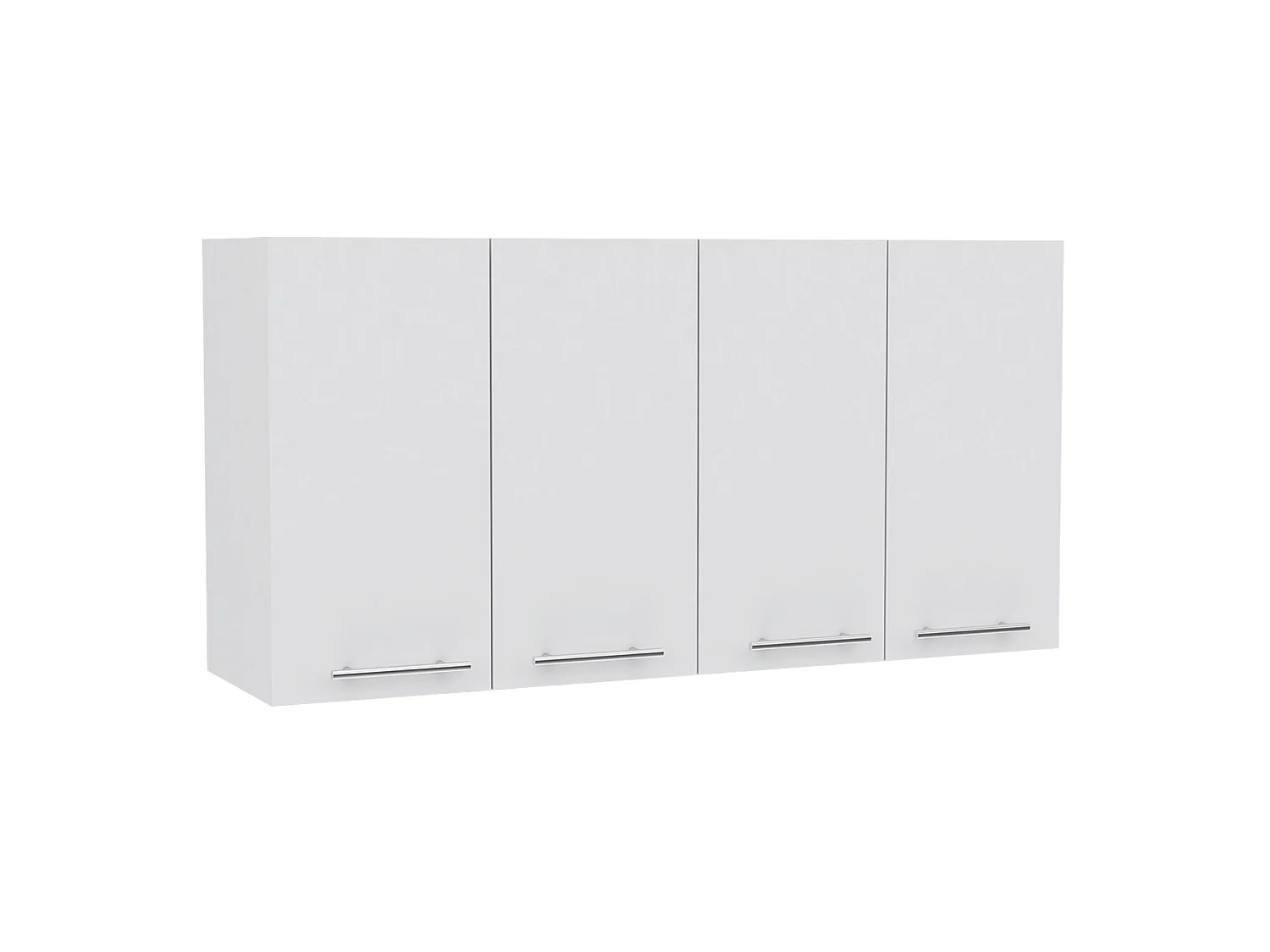 Pensile da cucina da 120 cm con scolapiatti e 4 ante, bianco