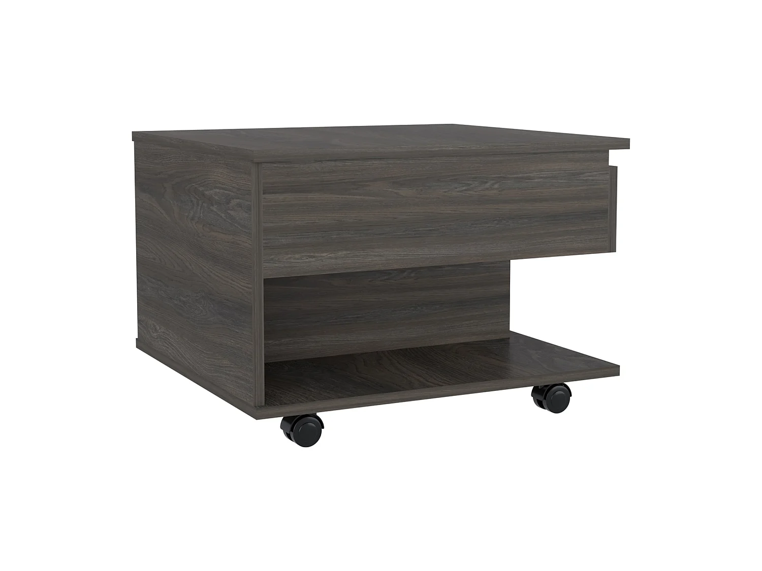 TUHOME CONCEPT Table basse relevable Luanda de 55 cm, gris anthracite