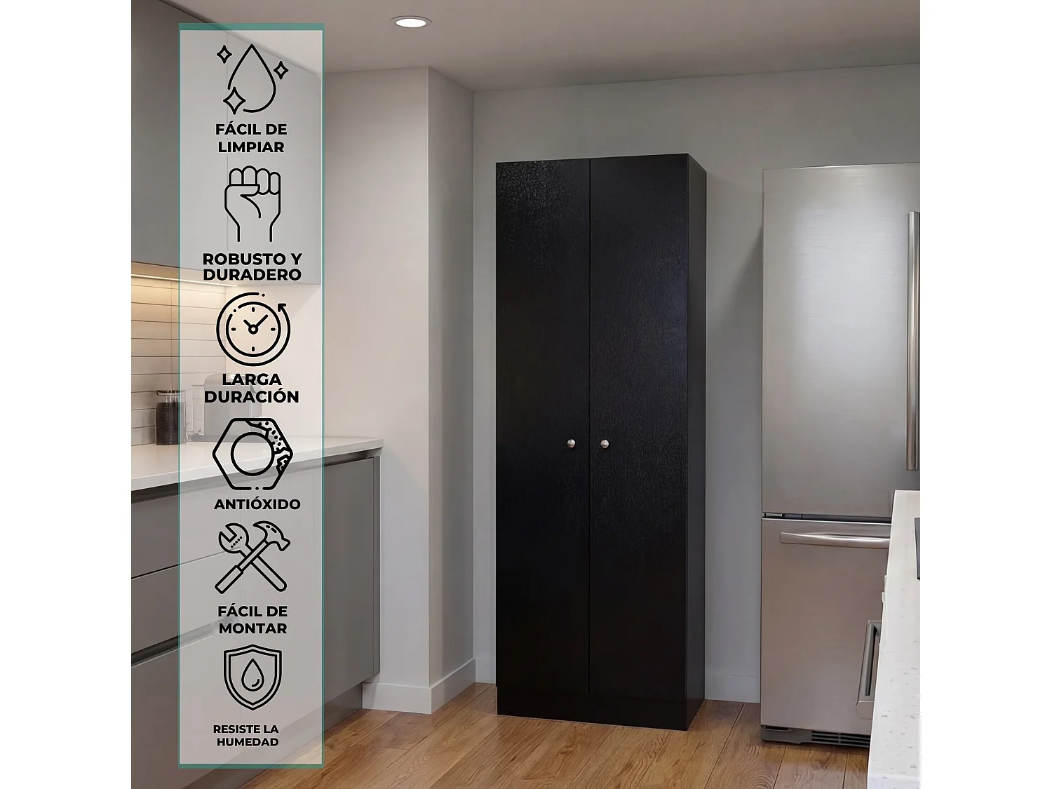 Armadio multiuso da 181 cm, wengé