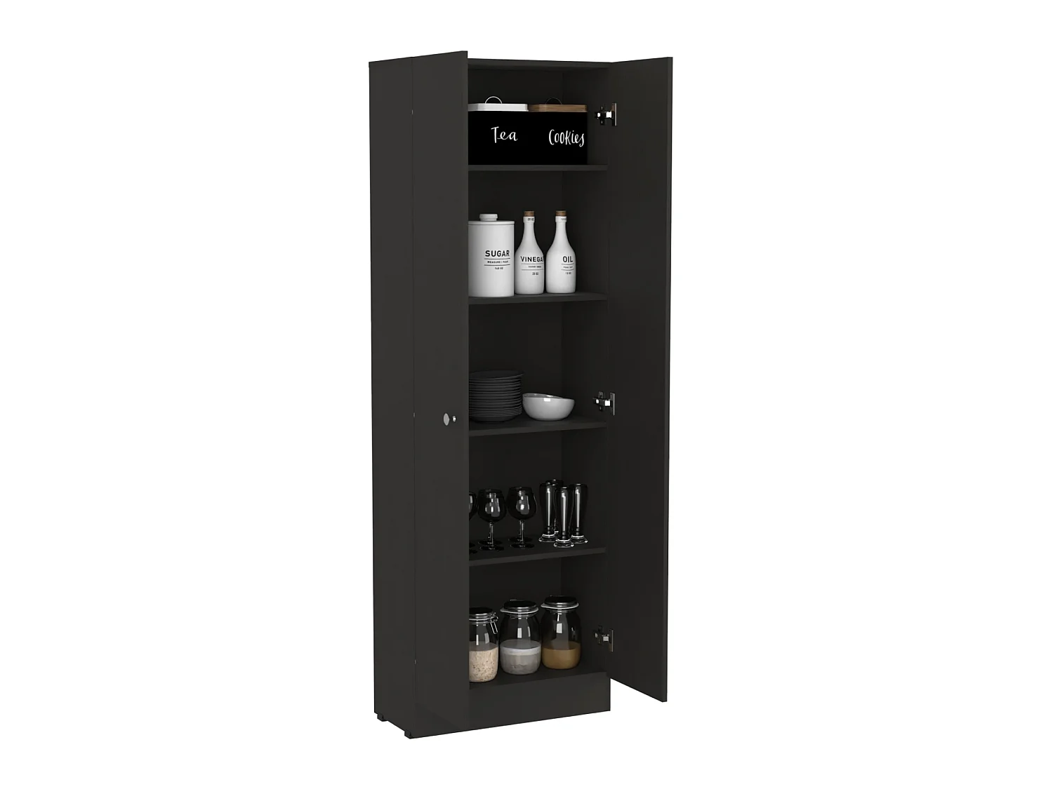 Armadio multiuso da 181 cm, wengé