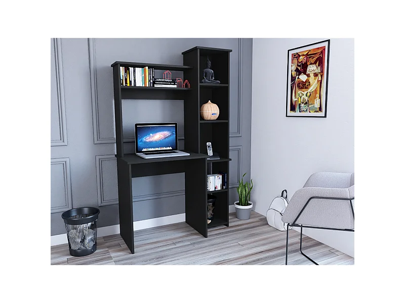 Scrivania Versailles con ripiano , 162.30 cm X 98.29 cm X 45.21 cm , Nero