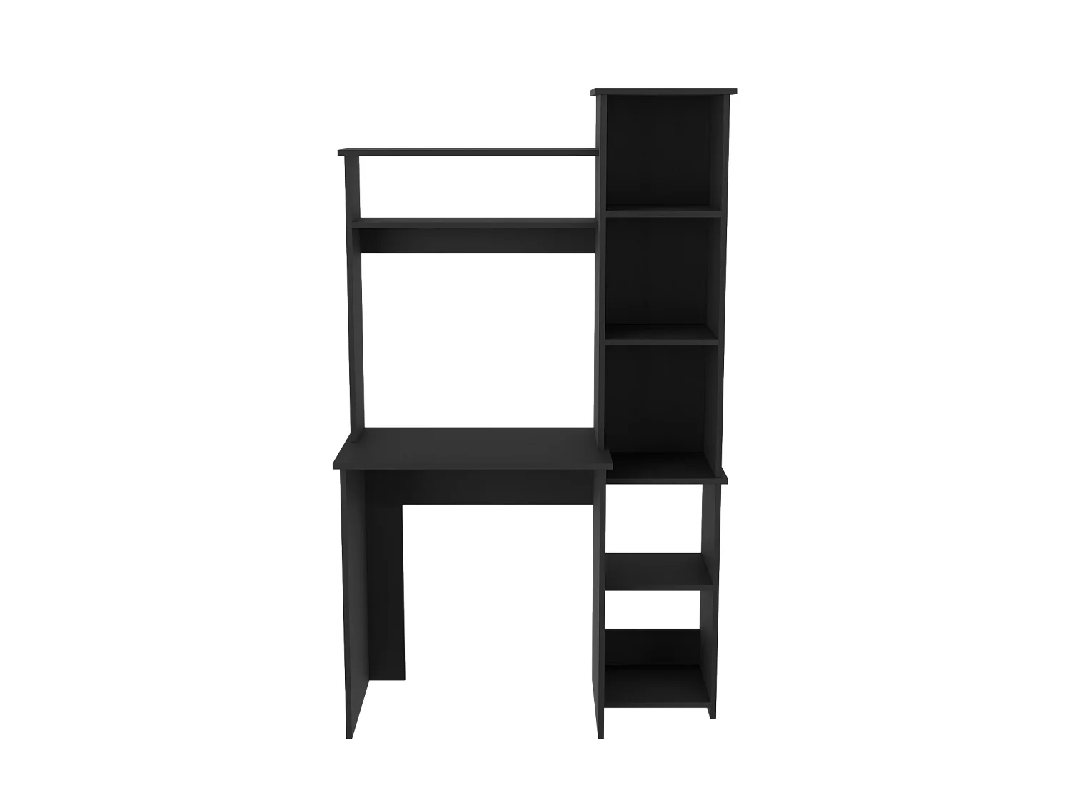 Bureau Versailles avec étagère , 162.30 cm X 98.29 cm X 45.21 cm , Noir