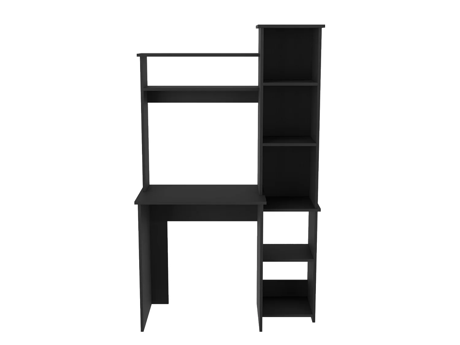 Mesa de Escritorio Versalles con estantería  , 162.30 cm  X 98.29 cm  X 45.21 cm  , Negro