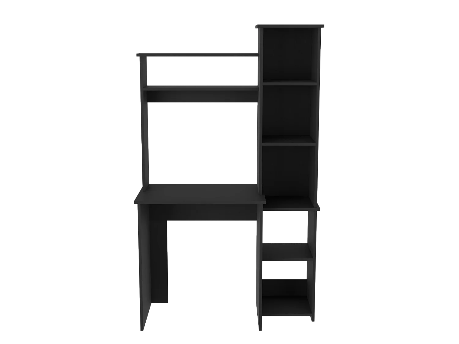 Bureau Versailles avec étagère , 162.30 cm X 98.29 cm X 45.21 cm , Noir