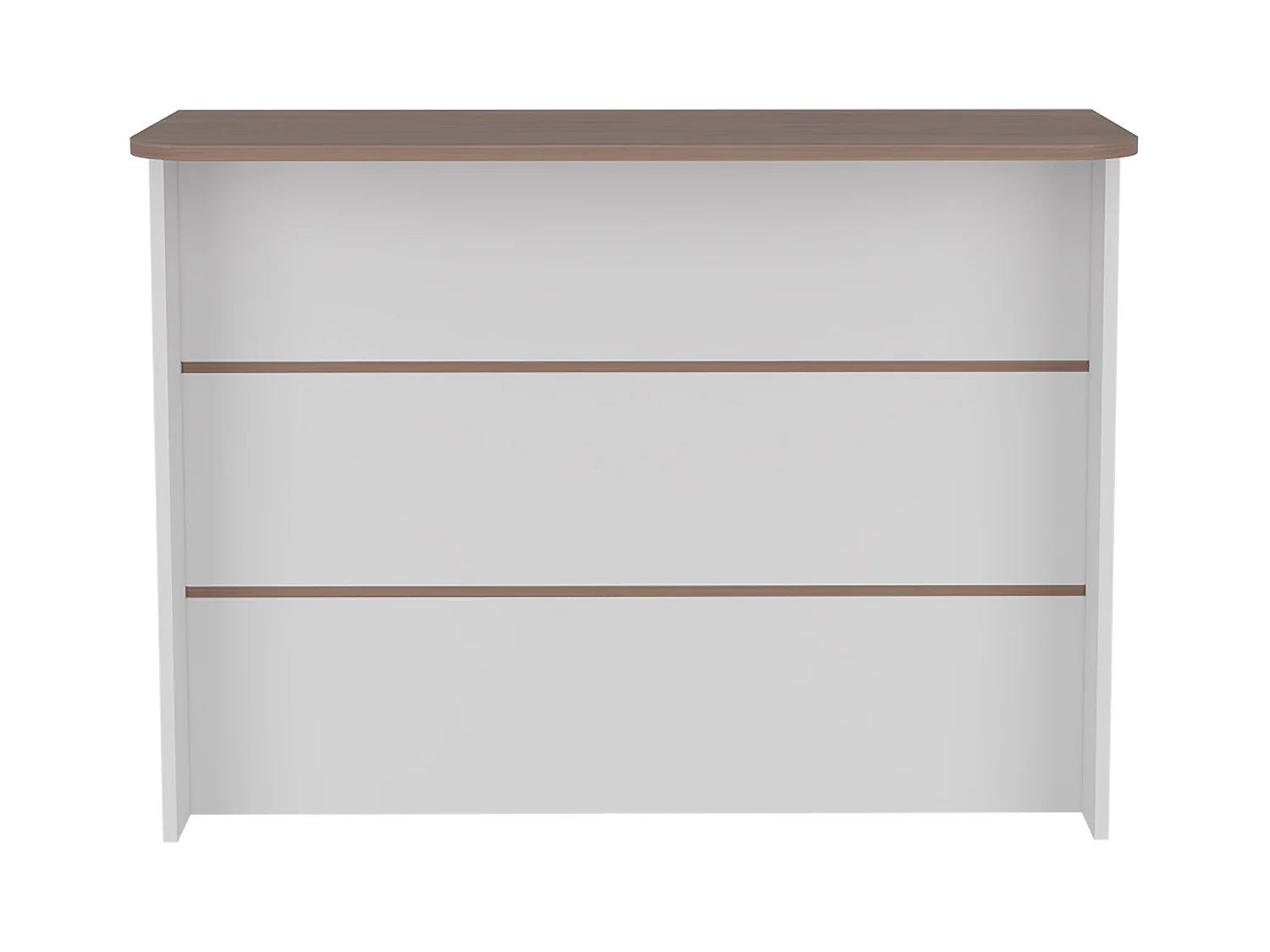 Barra de Cocina Fendi con tres estantes Blanco / Castaño