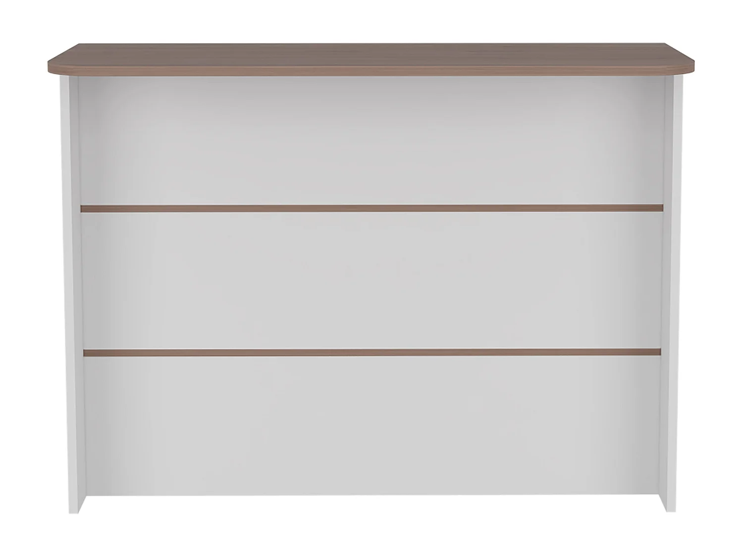 Barra de Cocina Fendi con tres estantes Blanco / Castaño