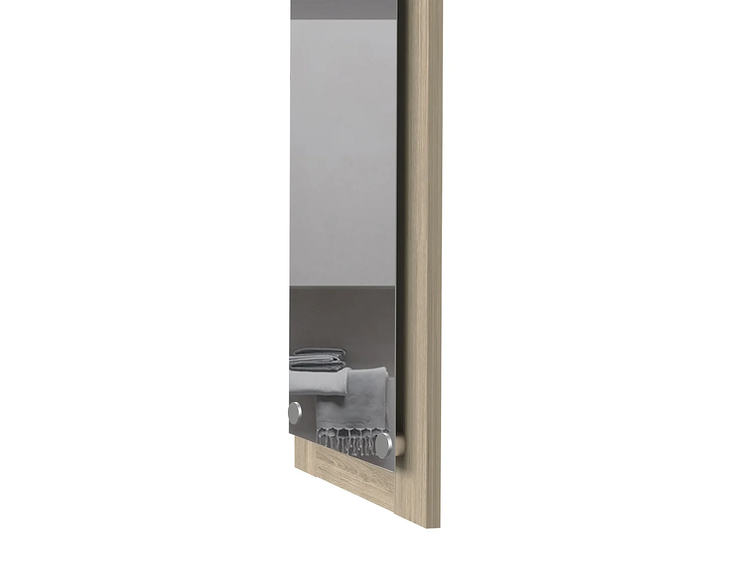TUHOME CONCEPT Espejo de baño Vanguard de 50 cm, roble claro