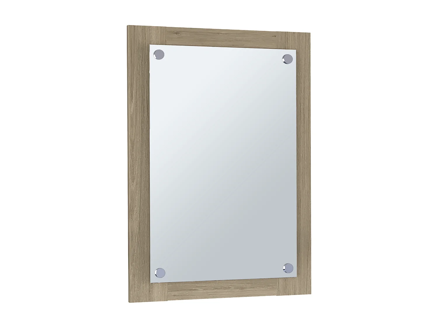 Vanguard Miroir de salle de bain de forme rectangulaire Rovere , 70 cm X 50.2 cm X 3.9 cm , Gris / argenté