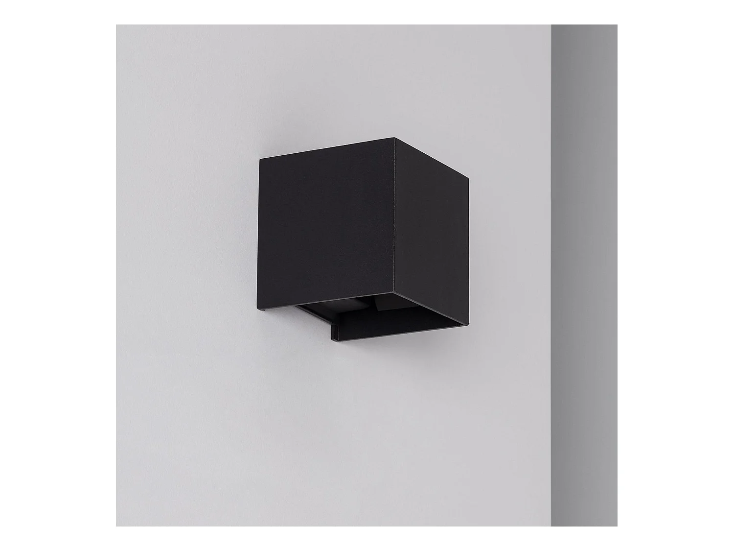 Aplique de Pared Exterior LED 6W Aluminio Iluminación Doble Cara Eros Negro 3000K Blanco Cálido