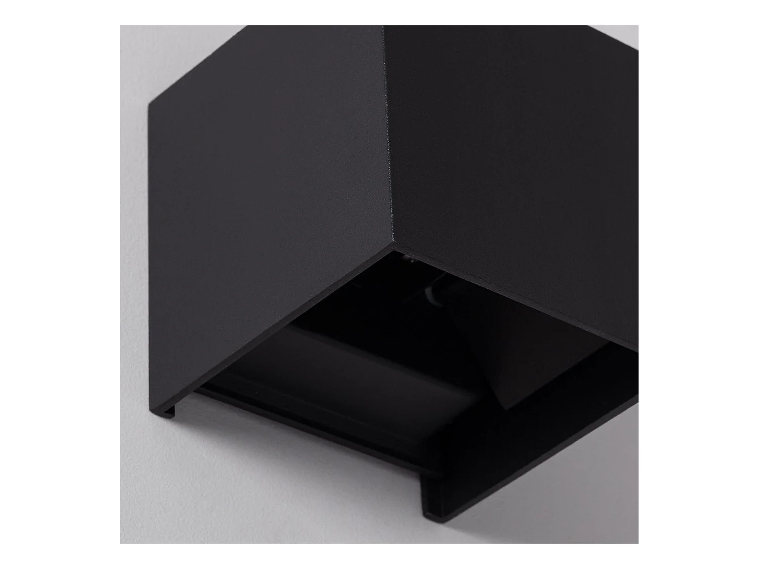 Aplique de Pared Exterior LED 6W Aluminio Iluminación Doble Cara Eros Negro 3000K Blanco Cálido