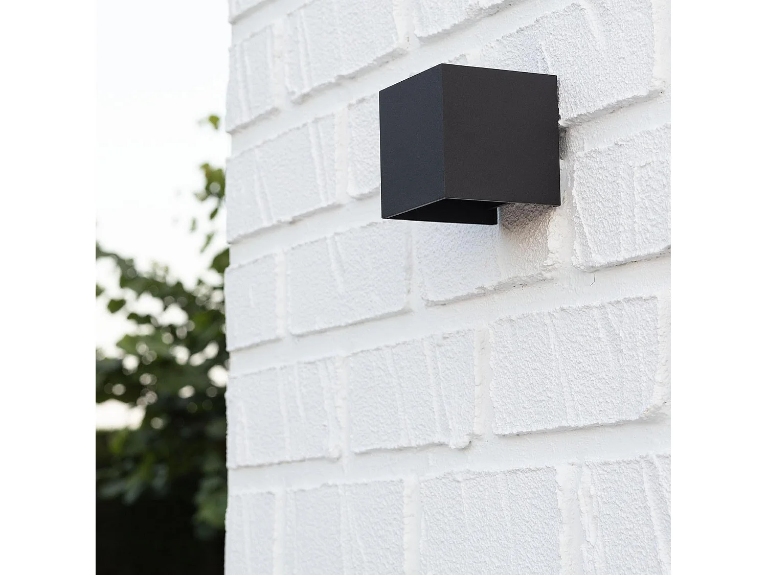 Applique Murale LED Extérieure Aluminium Eros 6W Éclairage Double Face Noire  3000K Blanc chaud