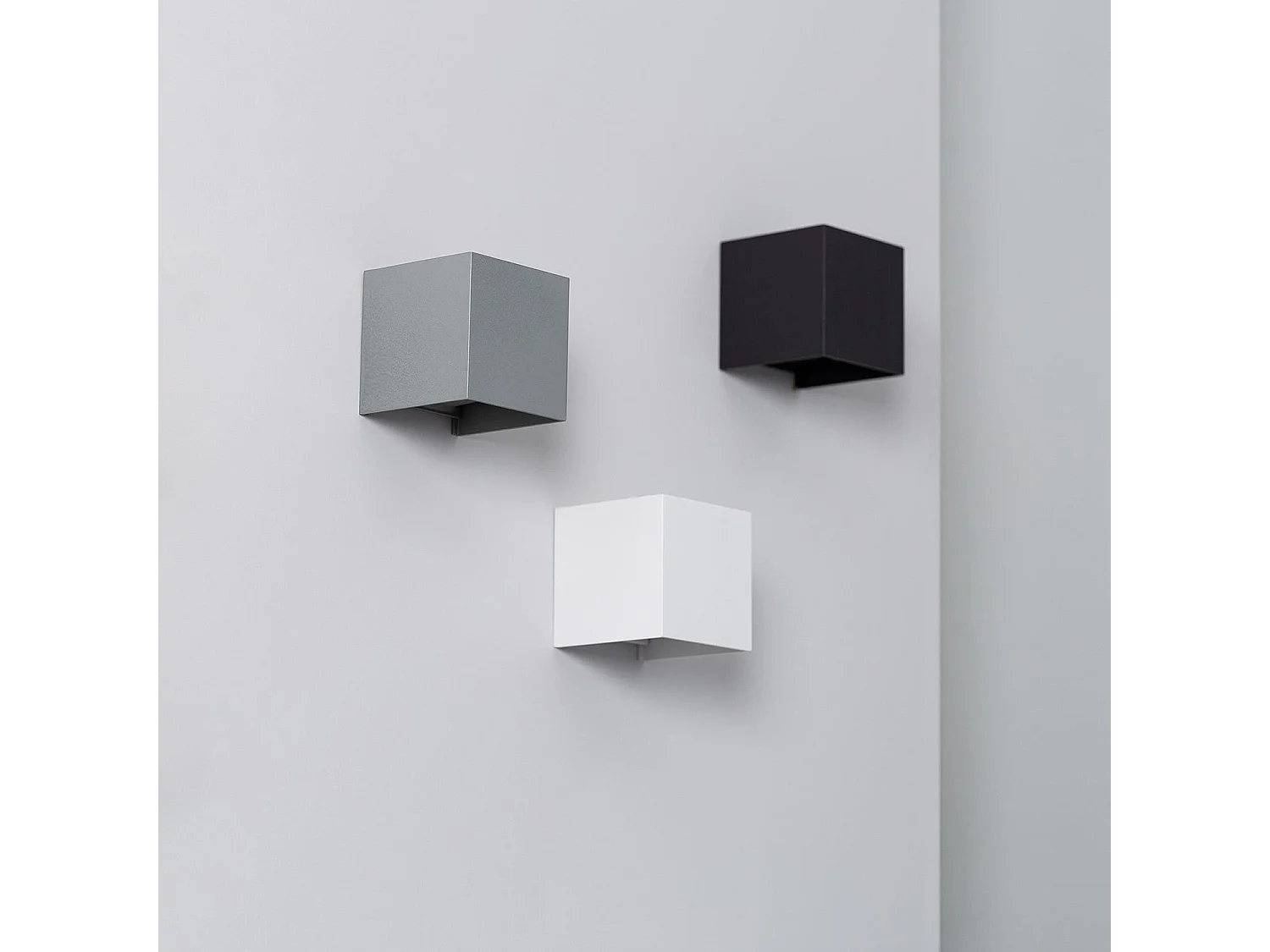 Aplique de Pared Exterior LED 6W Aluminio Iluminación Doble Cara Eros Negro 3000K Blanco Cálido