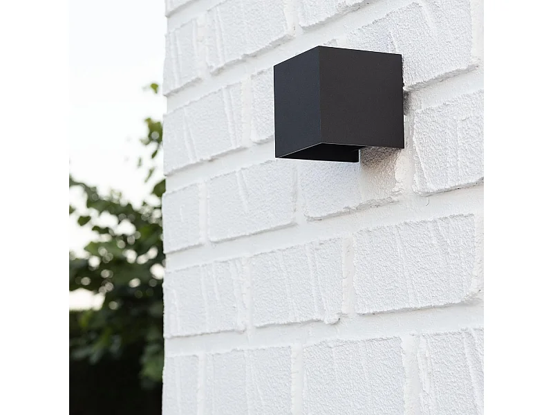 Applique Murale LED Extérieure Aluminium Eros 6W Éclairage Double Face Noire  3000K Blanc chaud