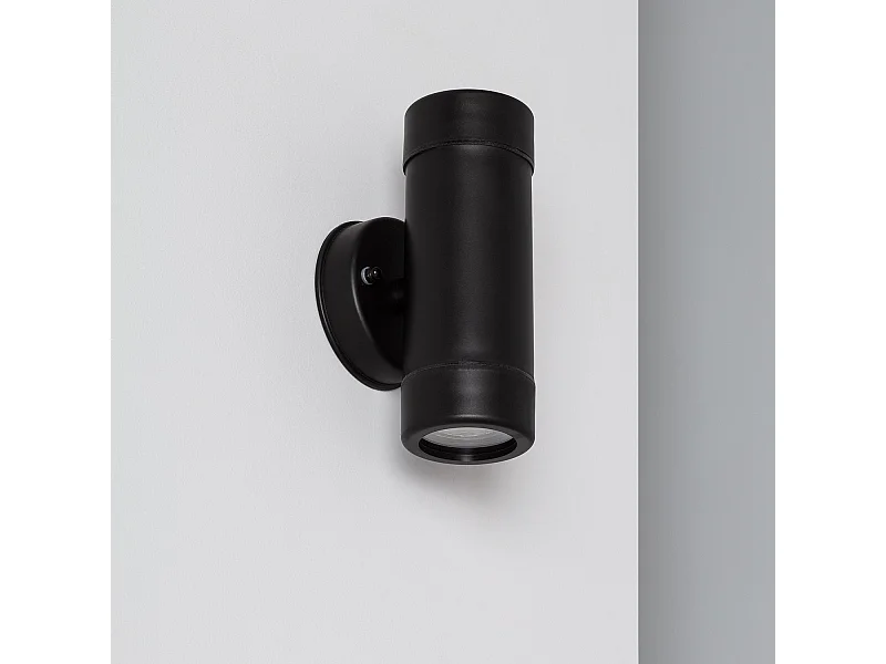 Aplique de Pared Exterior Iluminación Doble Cara Satin Negro