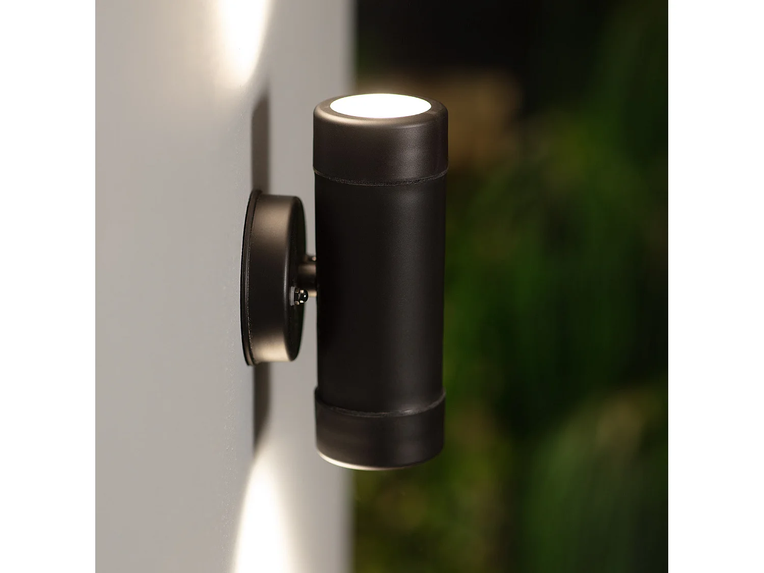 Aplique de Pared Exterior Iluminación Doble Cara Satin Negro