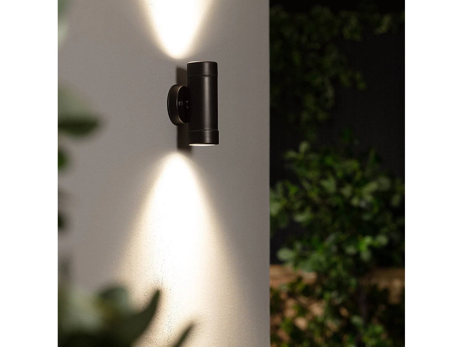 Applique Murale Extérieure Satin Éclairage Double Face  Noir