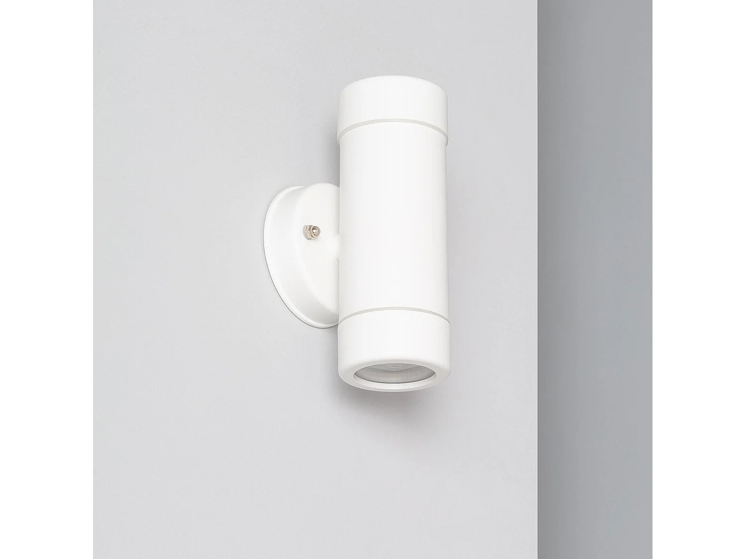 Applique da Parete per Esterni Doppia Luce Satin Bianco