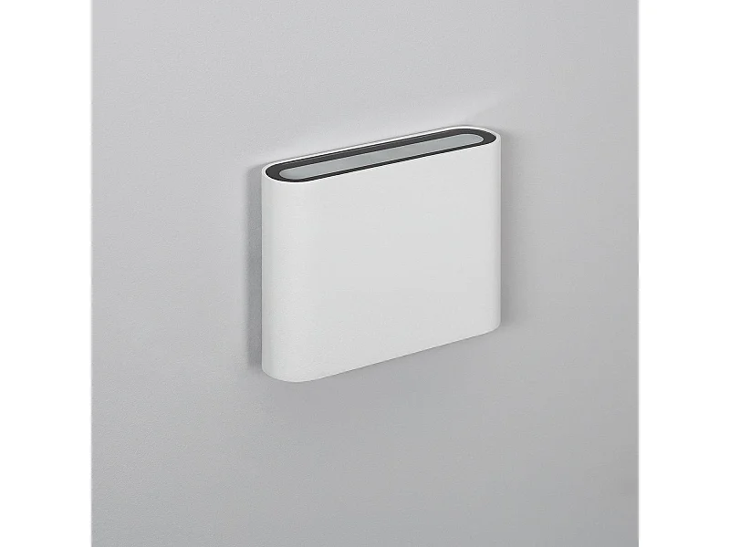 Applique Murale LED Extérieure Zeus 6W Éclairage Double Face Carrée Blanche  2700K Blanc chaud