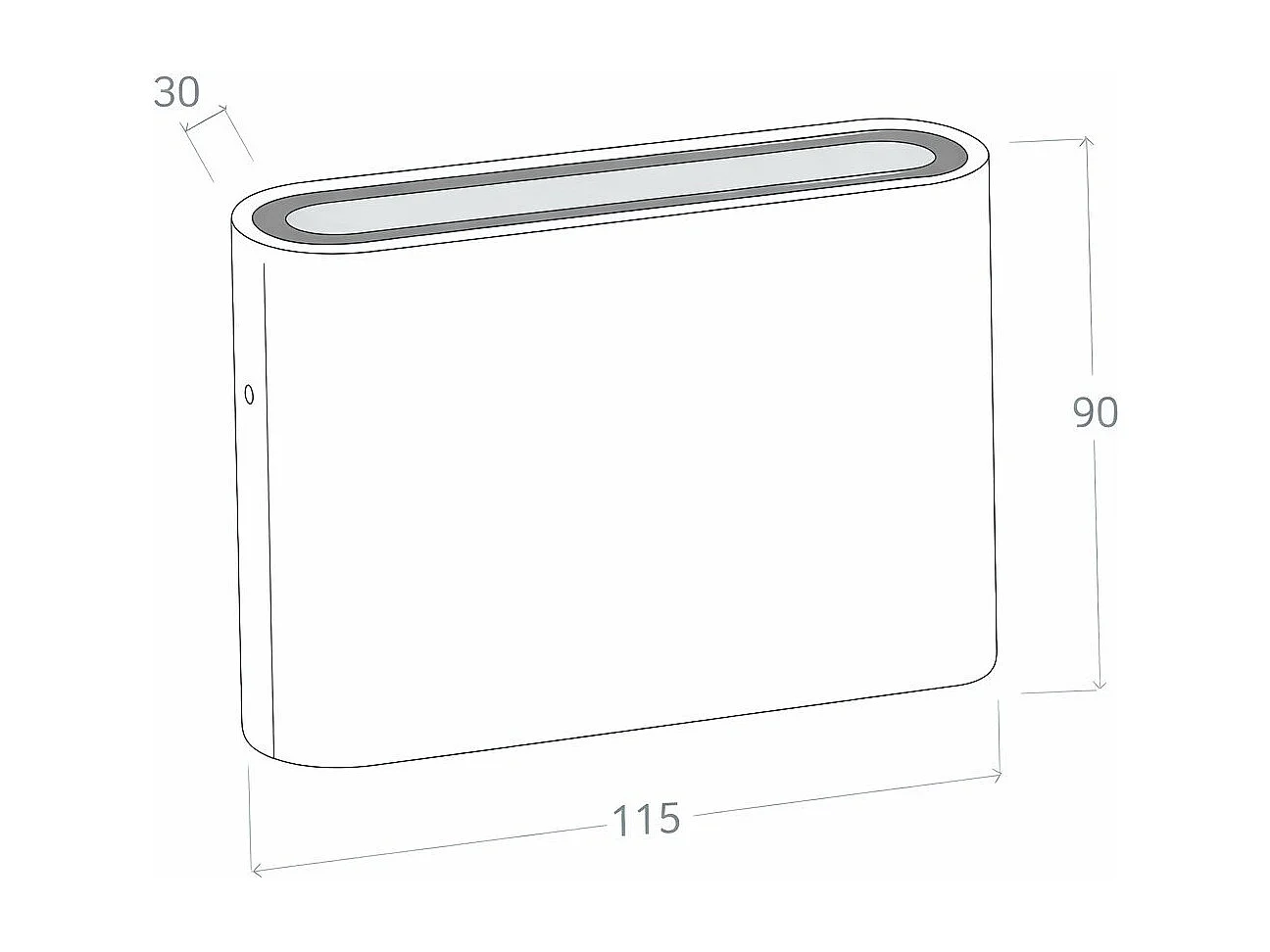 Applique Murale LED Extérieure Luming 6W Éclairage Double Face Carrée Blanche