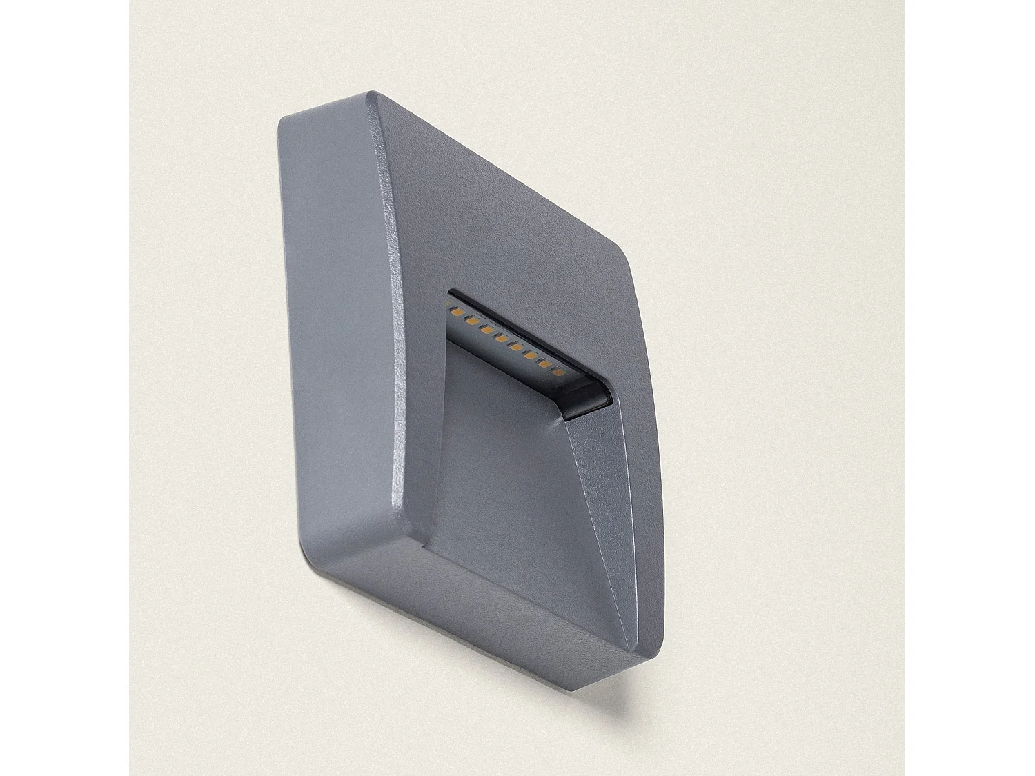 Balise LED Extérieure 3W En Saillie au Mur Carrée Nilsa Anthracite 4000K Blanc neutre