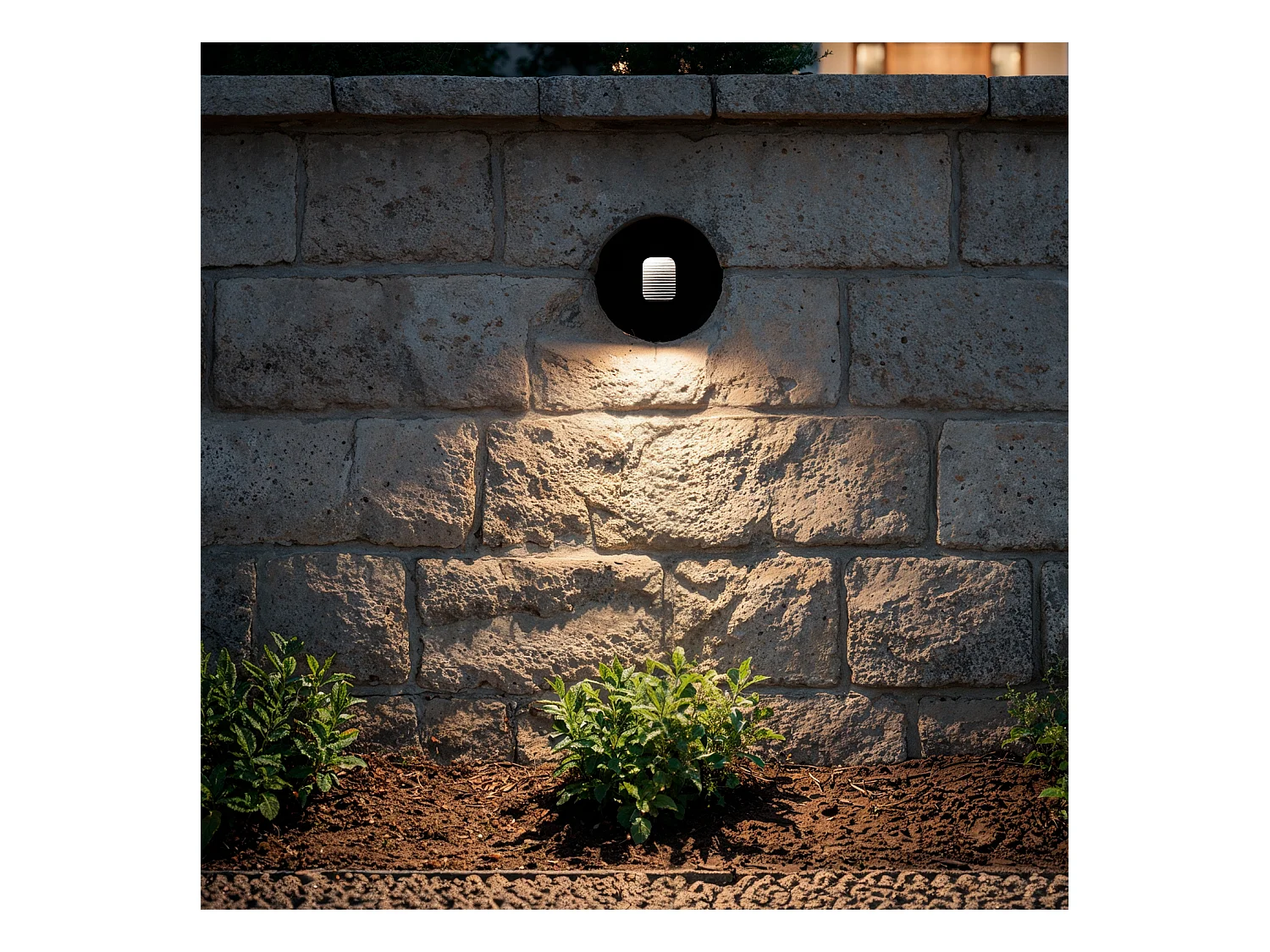 Segnapasso da Esterno LED 2W da Incasso a Parete Circolare Nero Olite 2700K Bianco Caldo