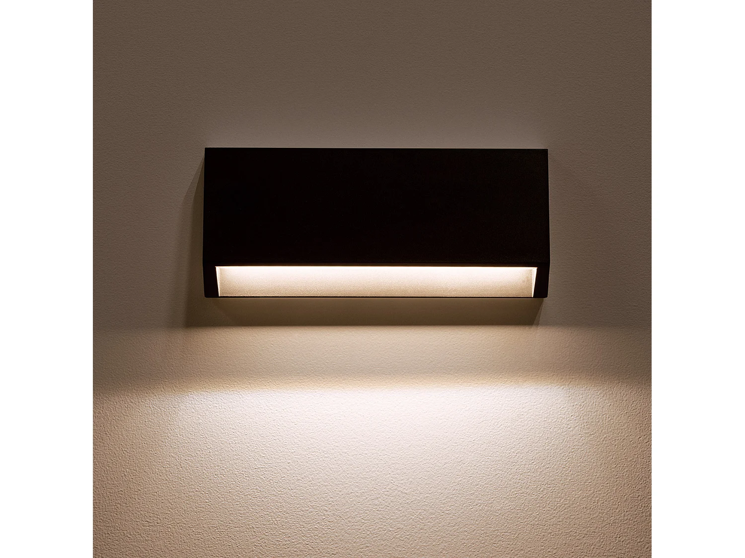 Balise LED Extérieure 3W En Saillie au Mur Rectangulaire Valeta Anthracite  2700K Blanc chaud