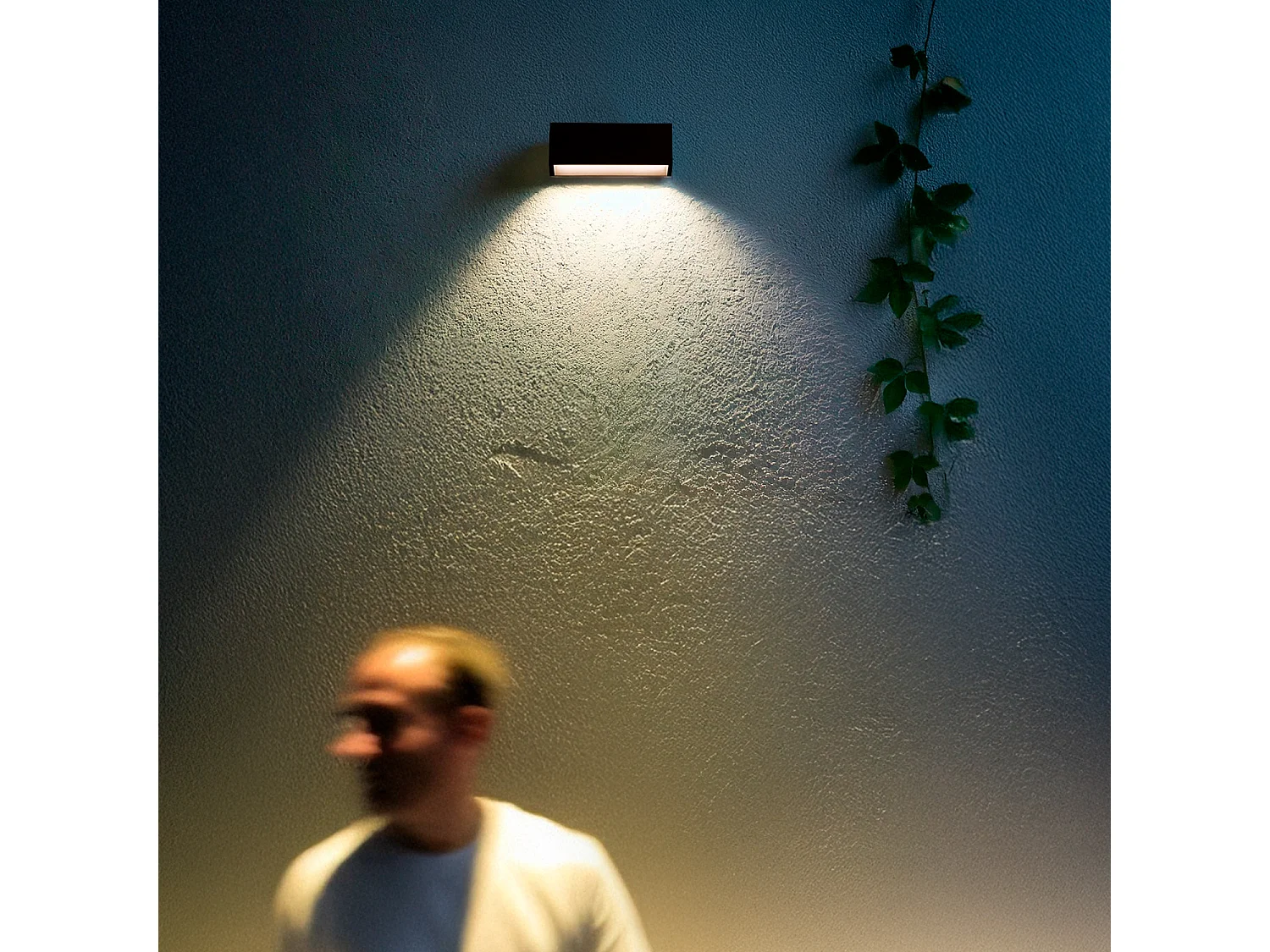 Balise LED Extérieure 3W En Saillie au Mur Rectangulaire Valeta Anthracite  2700K Blanc chaud