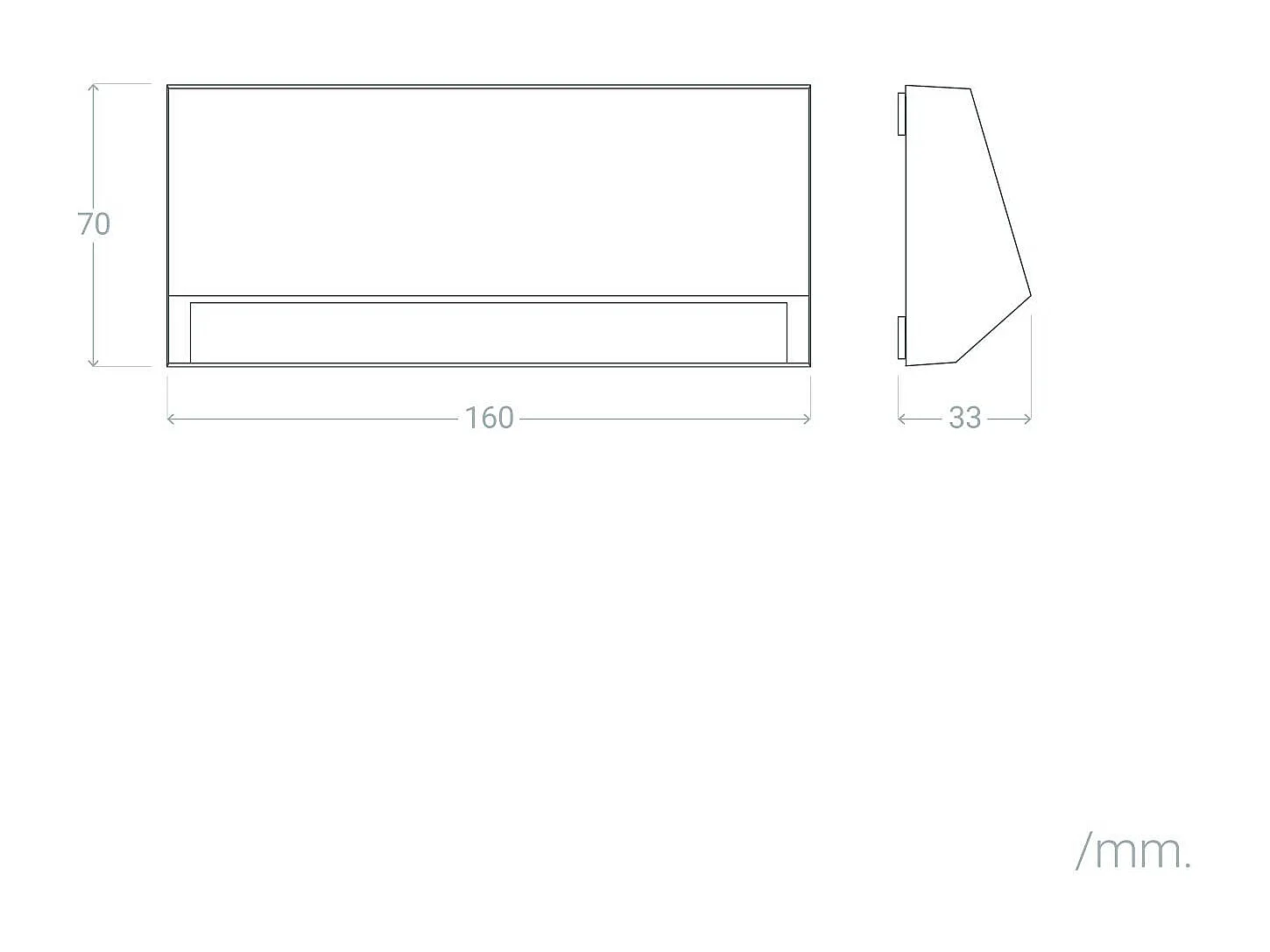Balise LED Extérieure 3W En Saillie au Mur Rectangulaire Valeta Anthracite  2700K Blanc chaud