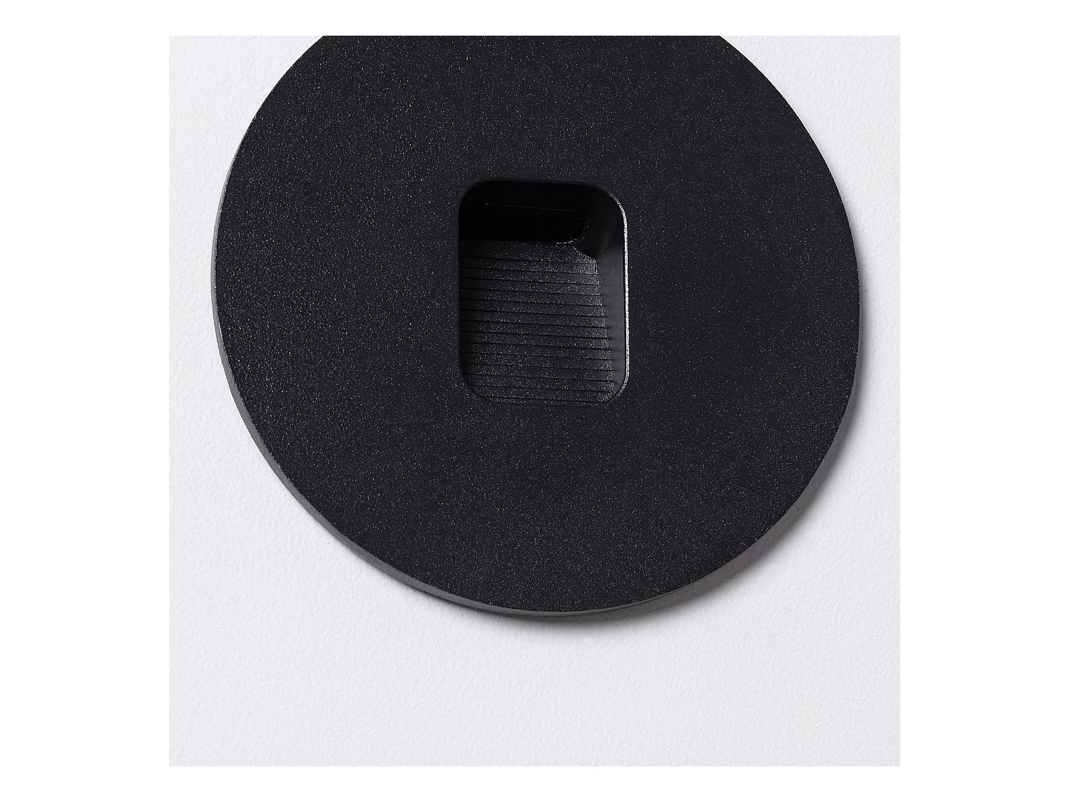 Balise LED Extérieure 2W Encastrable au Mur Ronde Olite Noire 4000K Blanc neutre